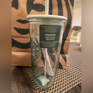 NEW! Starbucks 2023 recycled glass cup. Triangle